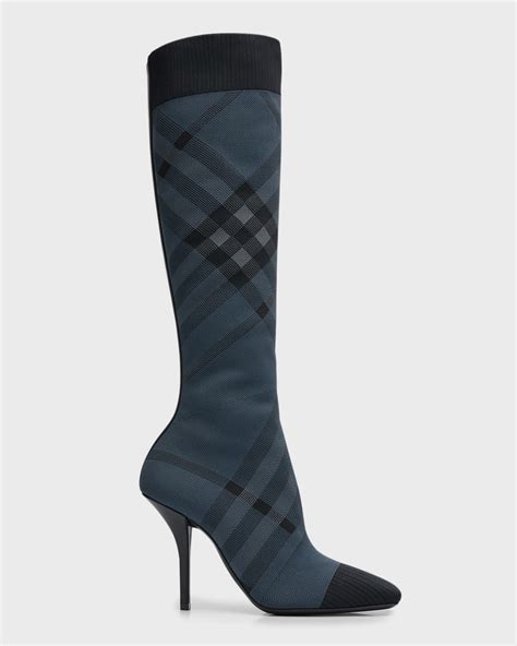 burberry dolman check stiletto sock booties|Shop Burberry Dolman 100MM Check Sock Boots .